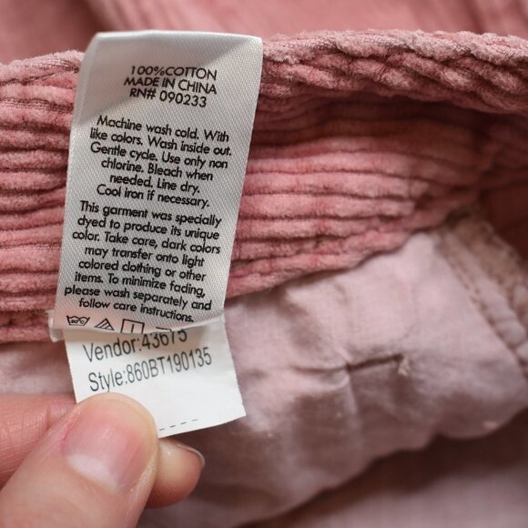 Pacsun Corduroy Jeans Pants Sz 27 High Waist Cotton Preppy Boho Retro 70s - Picture 11 of 16